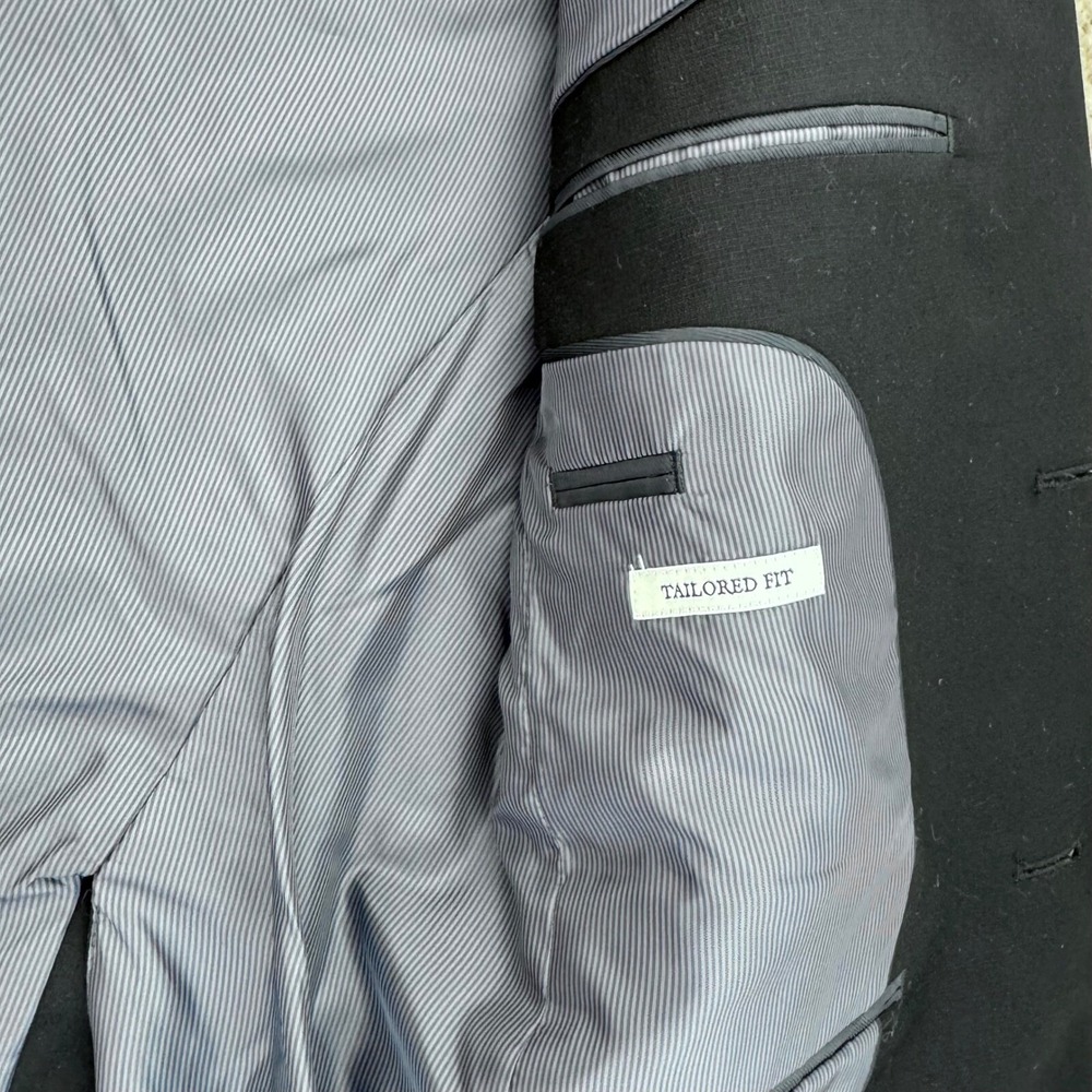J.S. A. Bank 1905 Tailored Fit Blazer‎ Mens 38R Black Wool Blend Business Casual - Picture 9 of 11